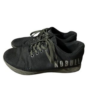 NoBull Black Ivy Training Sneakers Black Army Green Womens Size 8.5 Mens Size 7